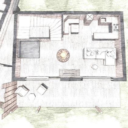 Sketch of basement - Forest Villa