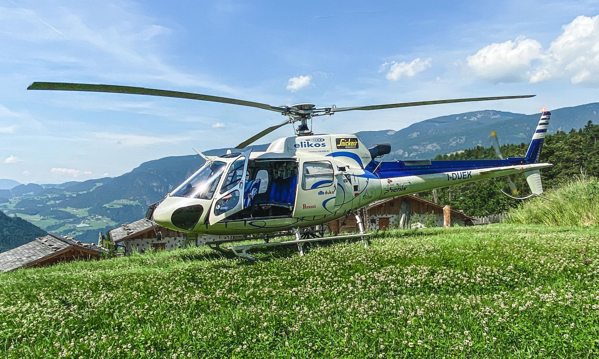 Volo in elicottero nelle Dolomiti – ZU KIRCHWIES in Lajen/Grödnertal