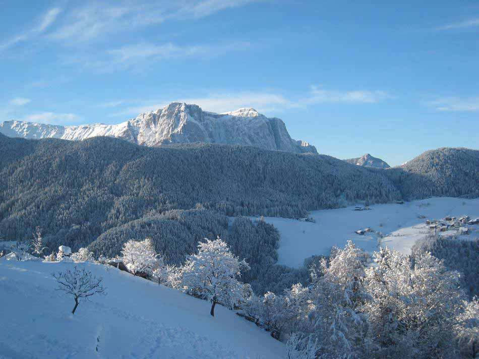 Winterlandschaft in Lajen, Gröden