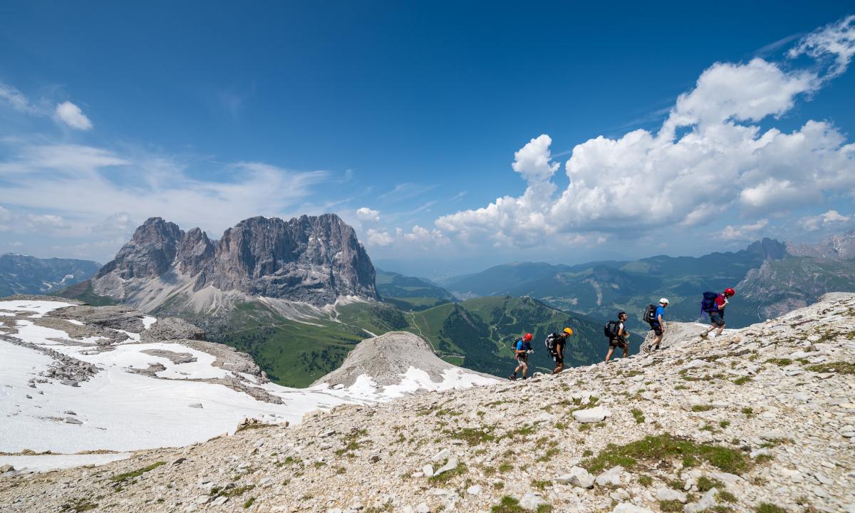 Hiking on the Pössnecker, Sella Group