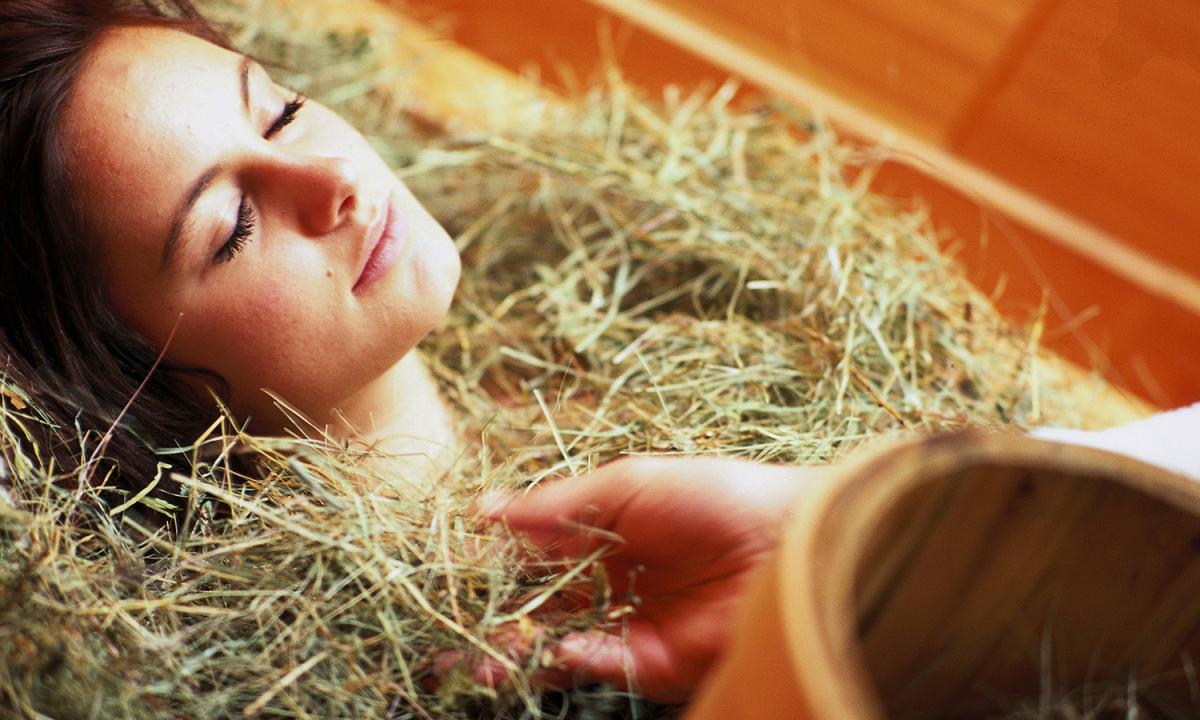 Bagni di fieno cuscinetto di fieno letto di fieno