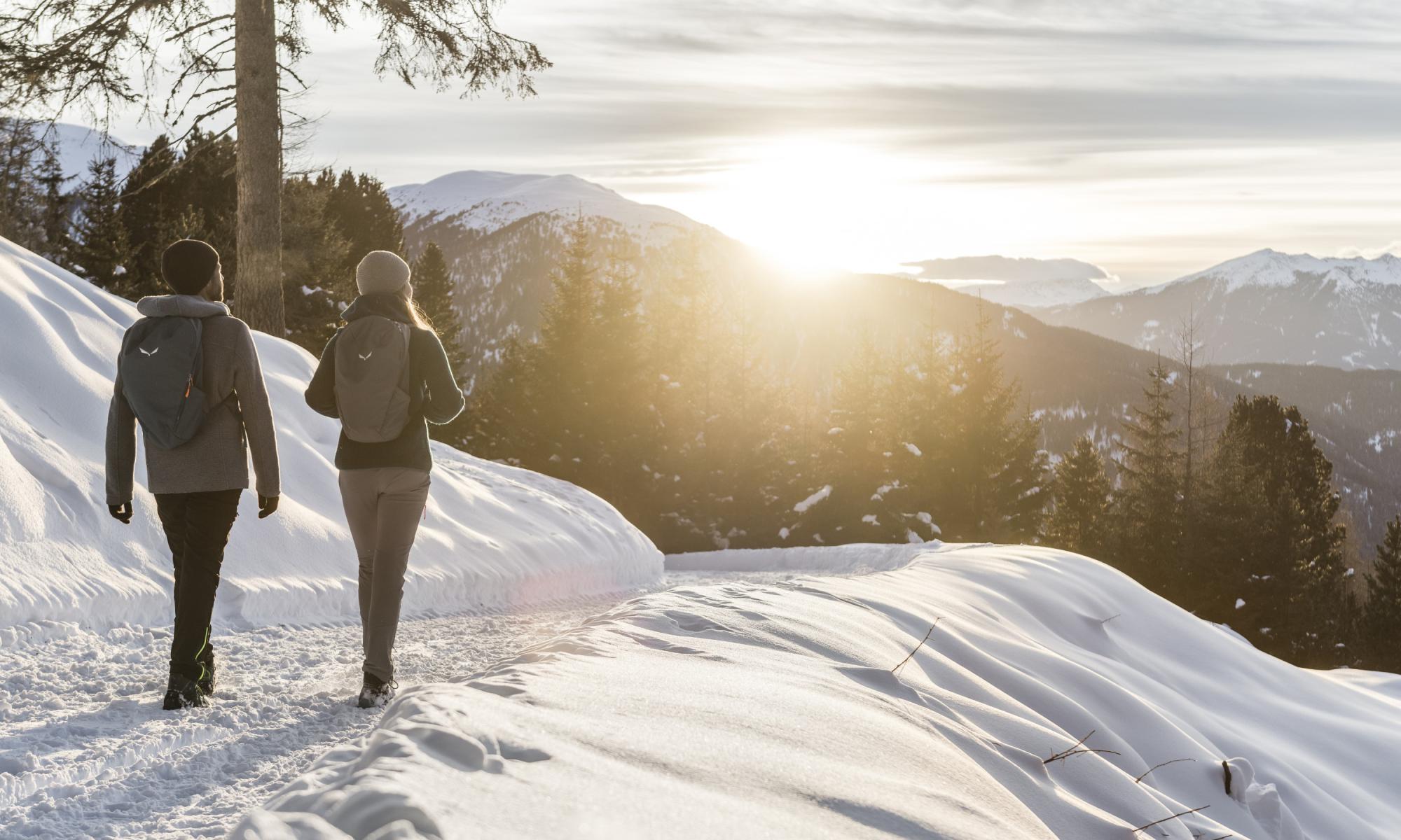 Winter walk in the Dolomites